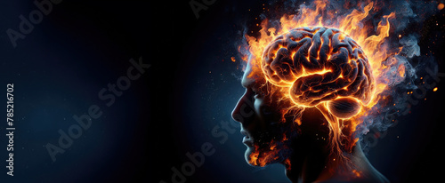 Burning Mind Intricate Neurology Amidst Flames