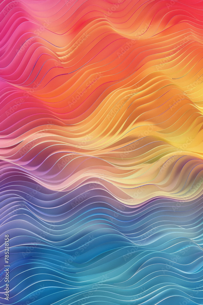 Obraz premium Gradient color wavy lines for background
