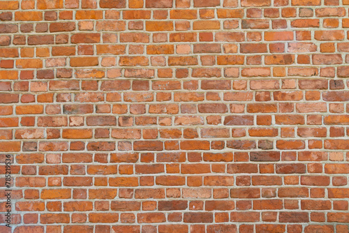 Orange brick wall. Backgrounds and textures.
