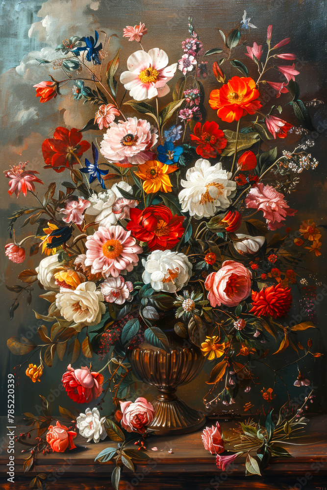Exquisite Classical Floral Arrangement in Vintage Vase
