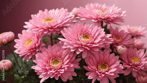 A close-up of a bouquet of pink spider mums