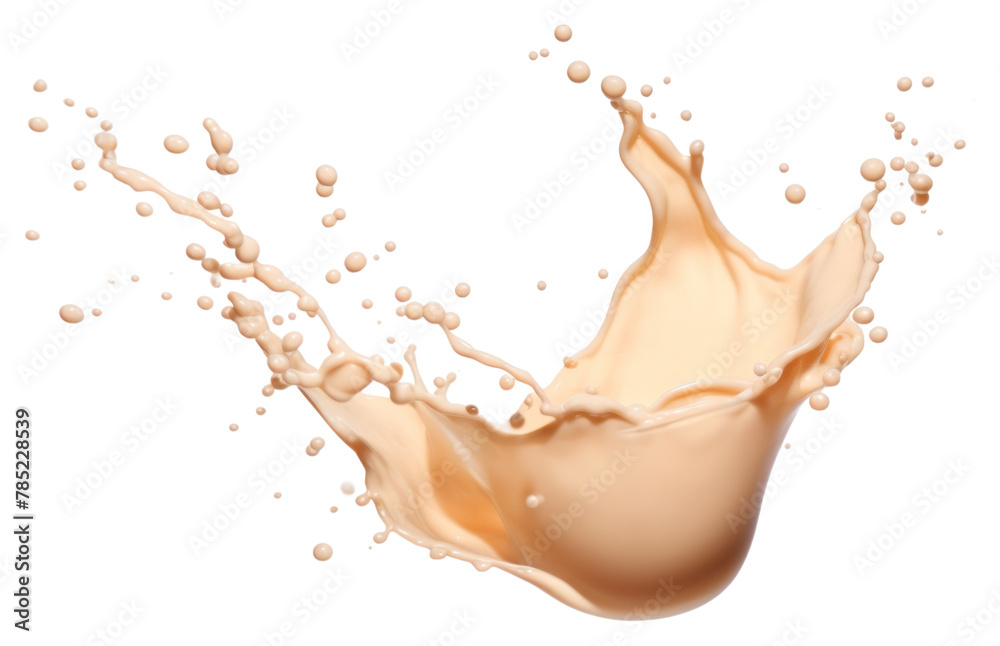 PNG Milk tea splashing refreshment simplicity splattered. AI generated Image by rawpixel. PNG Milk tea splashing refreshment simplicity splattered. AI generated Image by rawpixel.