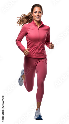 PNG Runner Woman jogging full-length fitness running shoes and workout suit sleeve adult woman. AI generated Image by rawpixel. photo