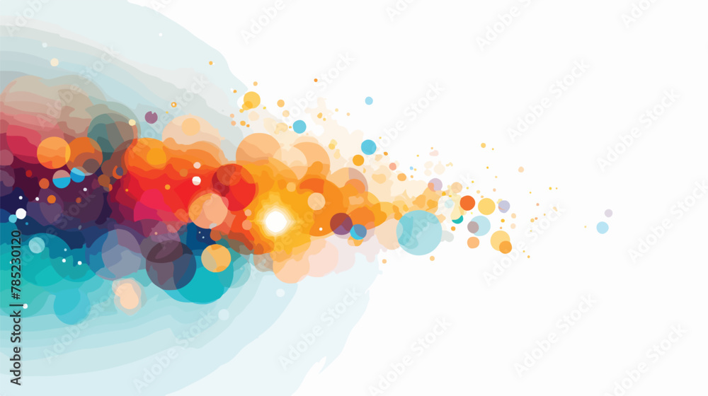 Abstract background with colorful circular bokeh flare