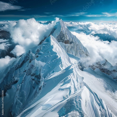 snow covered mountains