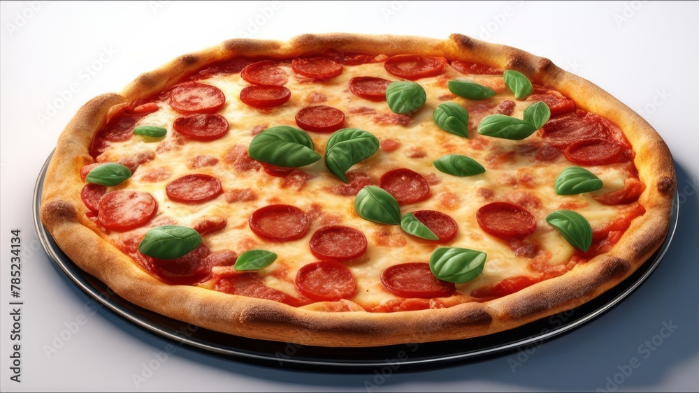 Delicious Italian pizza with sausage.