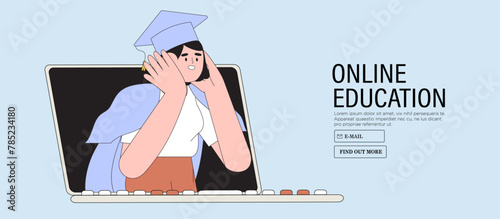 academic, academy, banner, book, career, character, class, college, concept, course, cyberspace, degree, design, diligent, diploma, e-learning, education, educational, flexible, graduate, graduation, 