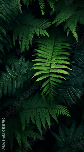 Fern leaves beackground.