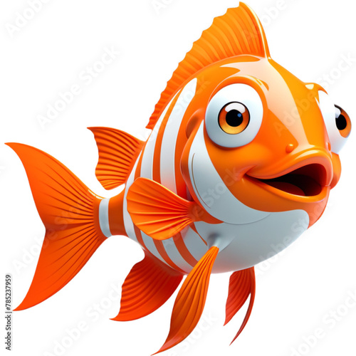 Realistic Cartoon Fish