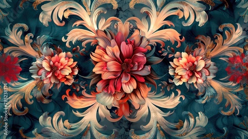 A colorful flower that is in a picture , Generative ai, 