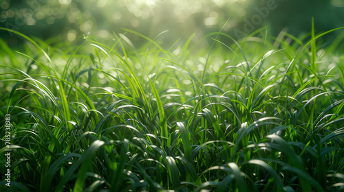 High-quality 3d rendering of natural fresh green grass cut out backgrounds, perfect for digital design projects.