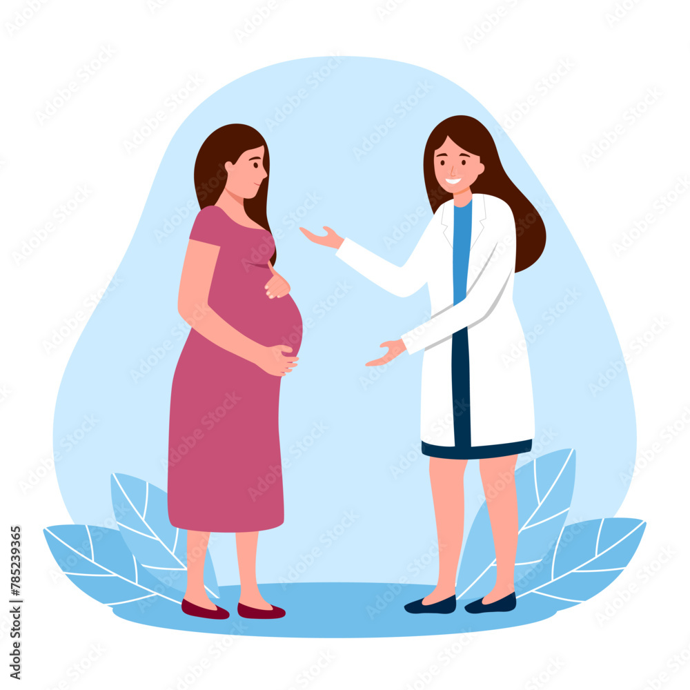 Pregnant woman at the doctor's appointment. Maternity hospital, Maternal and perinatal health, Preservation of pregnancy.