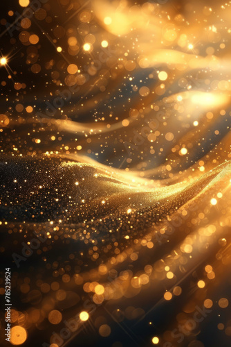 Elegant and glamorous luxury gold background with sparkling particles  perfect for high-end events and products.