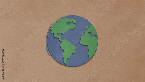 Earth Day Paper Texture Animation
