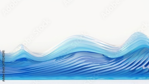 ocean wave. water texture. 3d render. isolated on white background. world ocean day background concept #785240341