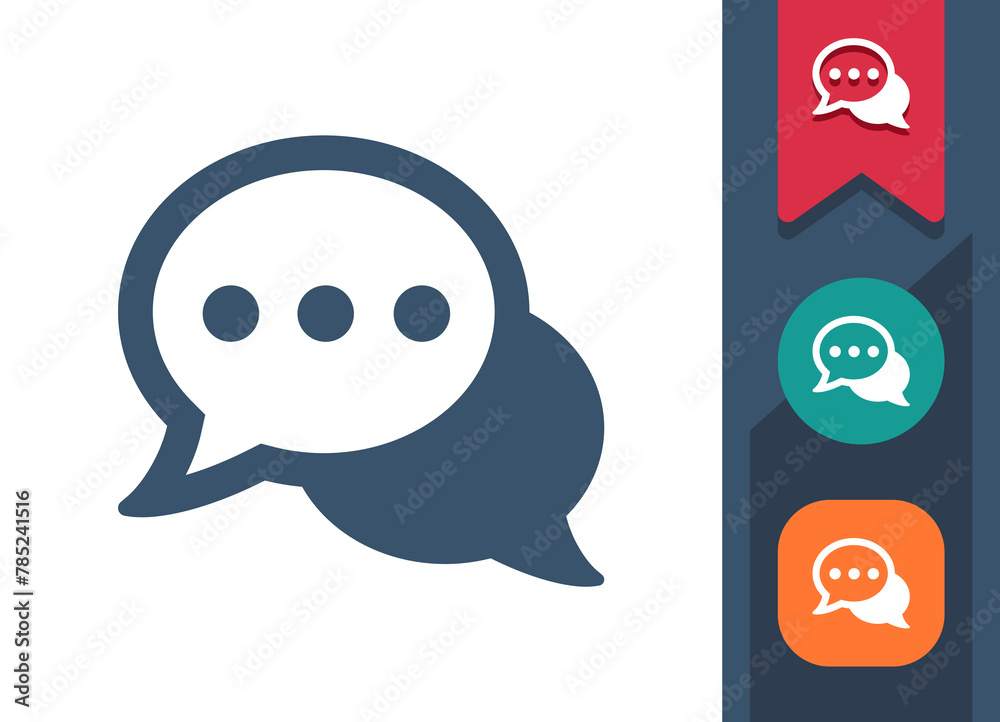 Obraz premium Chat Bubbles Icon. Speech Bubble, Comment, Message, Chat Bubble, Conversation, Speech Bubbles