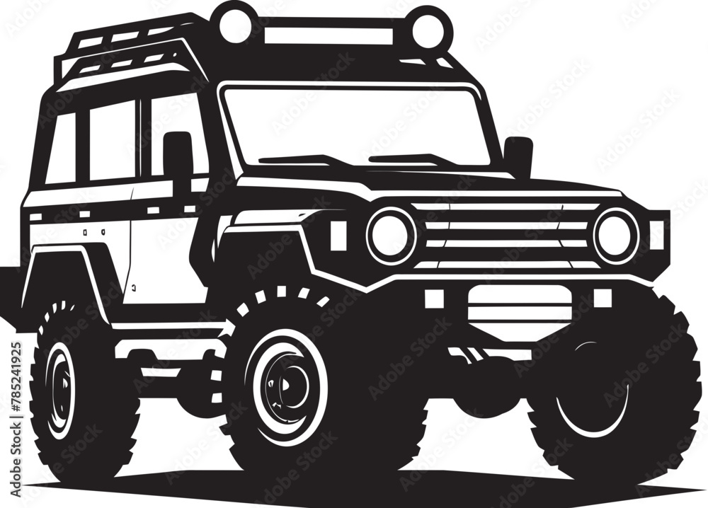Adventure Seeker 4x4 SUV Vector Illustration