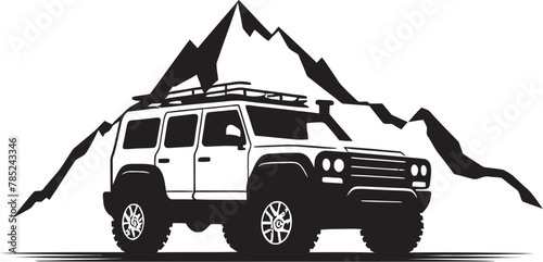 Vector Graphic of an Off Road 4x4 SUV