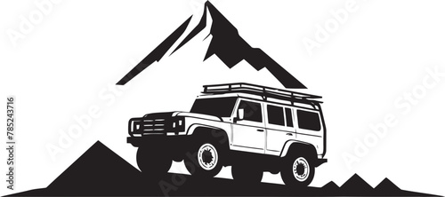 4x4 SUV Vector Graphic Into the Wilderness