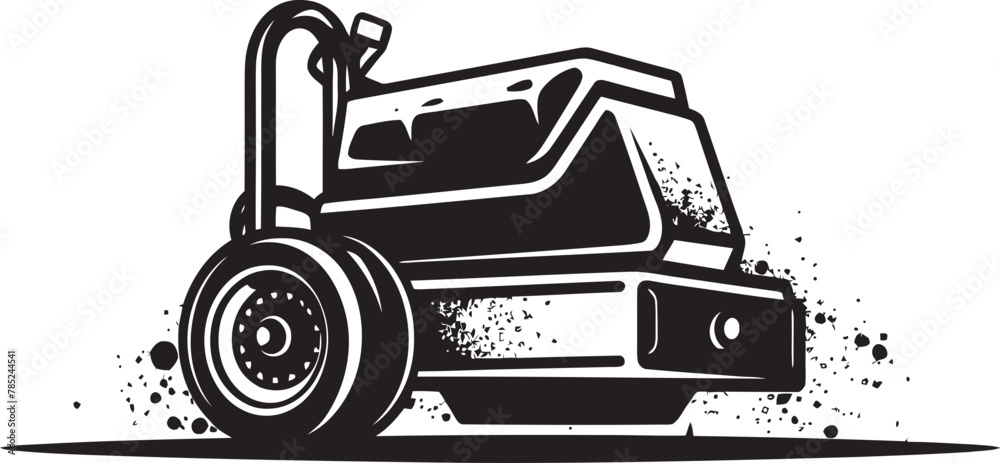 Asphalt Roller Vector Art Engineering the Smart Road