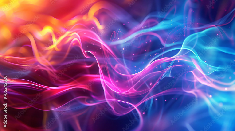 Abstract colorful neon fantasy background.
