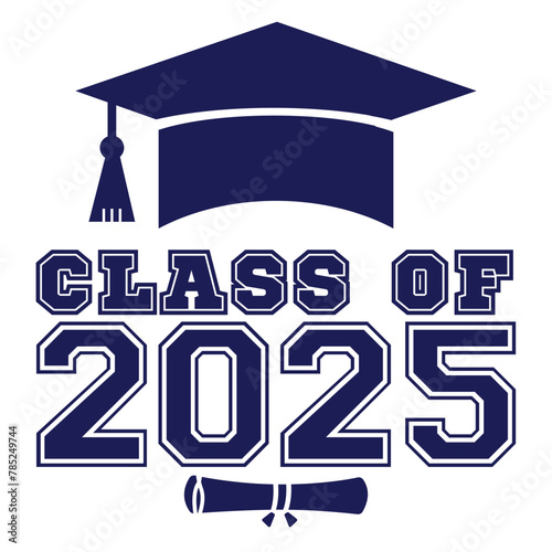 Wallpaper Mural Hand drawn text illustration for class of 2025 graduation, class of 2025 badge. Torontodigital.ca