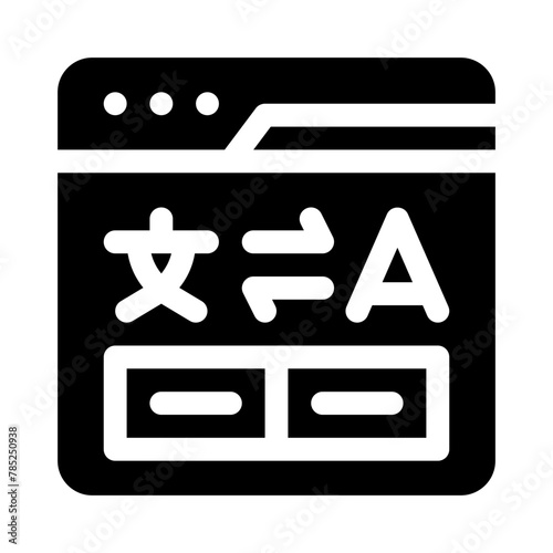 translator glyph icon