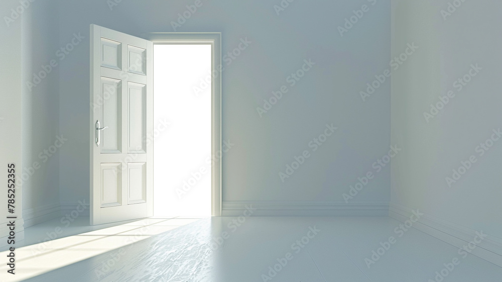 open door in a bright room open door in a bright room