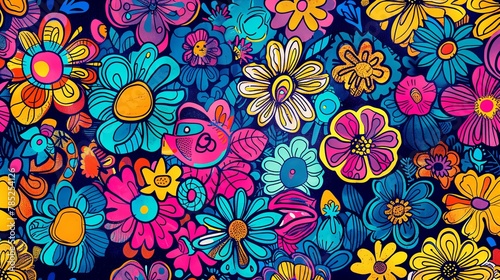 seamless pattern with flowers
