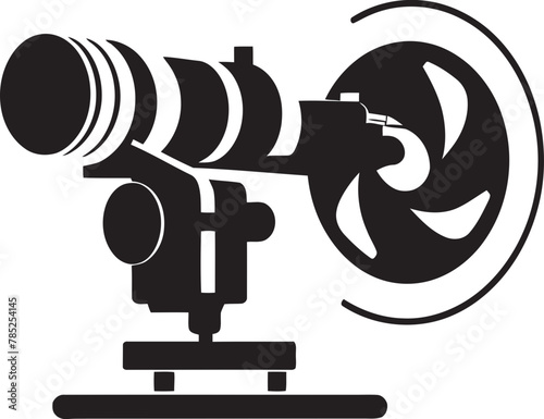 Cinematic Cinema Camera Vector Illustration with Intense Action Setting