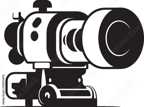 Cinematic Cinema Camera Vector Illustration with Epic Space Background