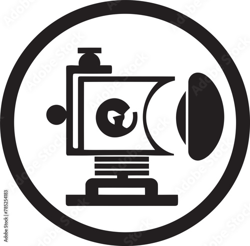 Cinematic Cinema Camera Vector Illustration with Intense Battle Background