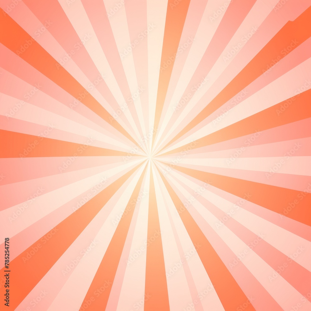 Peach abstract rays background vector presentation design template with light grey gradient sun burst shape pattern for comic book