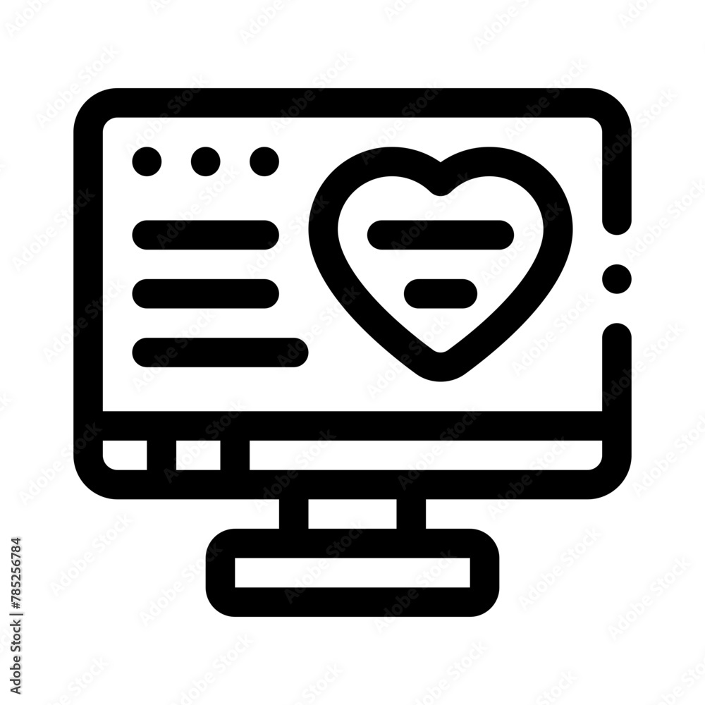 computer line icon computer line icon