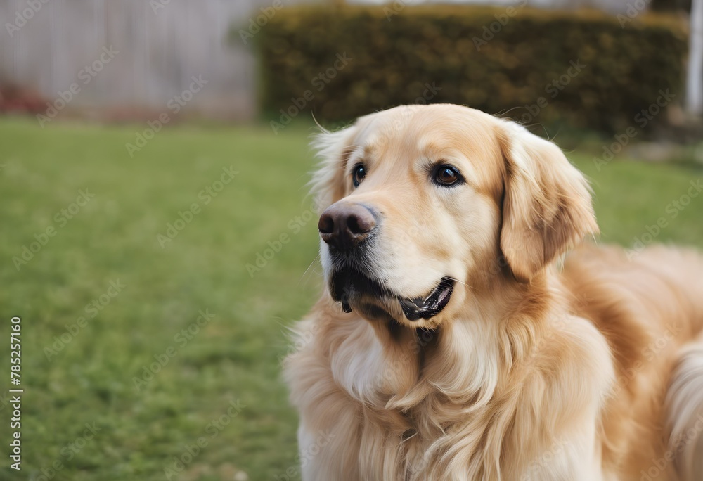 A close up of a Golden Retriever