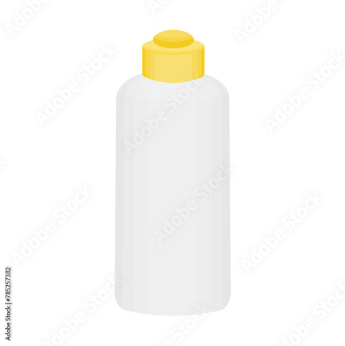 Sunscreen body milk bottle icon isolated on transparent and white background. Closeup element for summer and cosmetics design decoration. Vector cartoon illustration. Sunscreens. Balm.