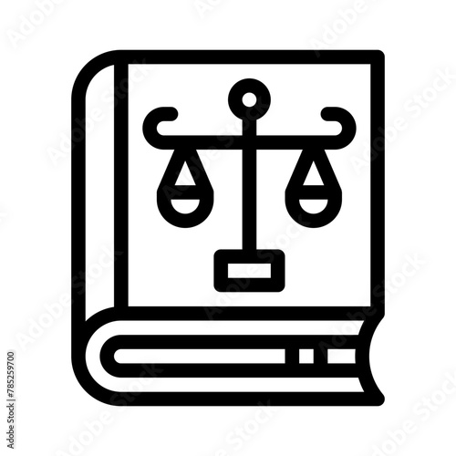 law book line icon