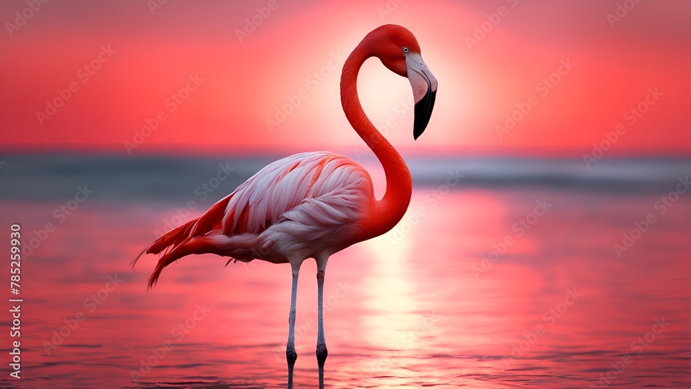Fototapeta premium flamingo in the water