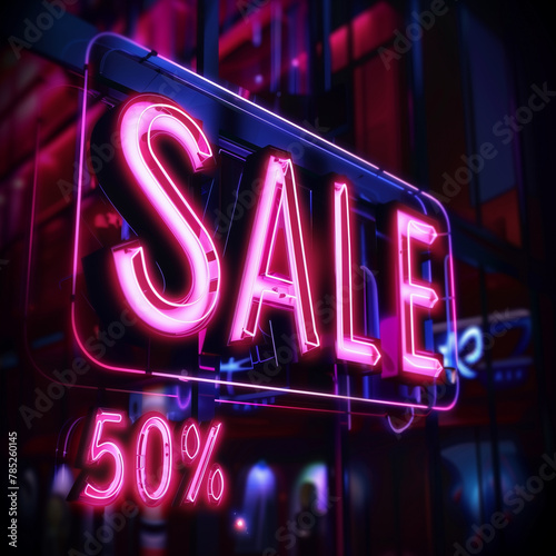 Sale poster shopping concept for instagram post