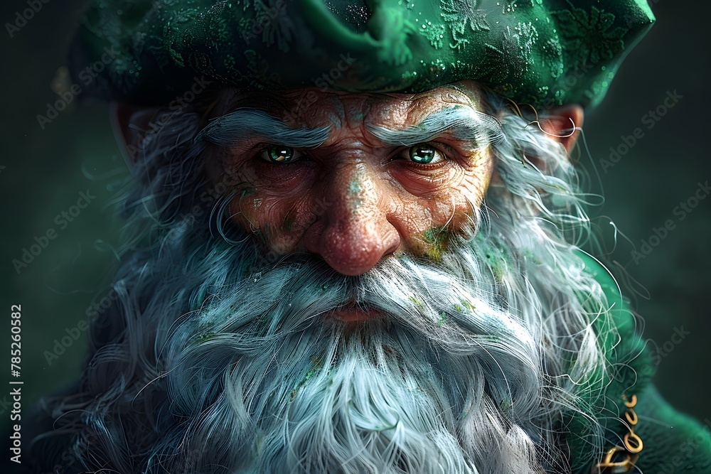 Bearded Man in Green Hat