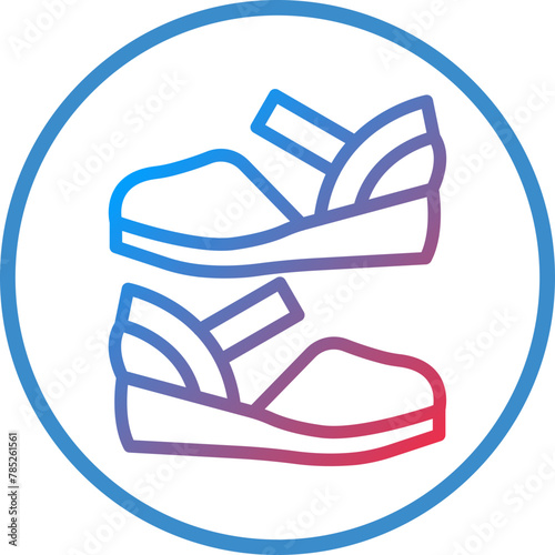Vector Design Women Shoes Icon Style