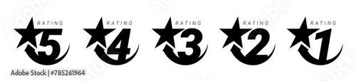 Star rating. star Symbol or emblem. vector illustration