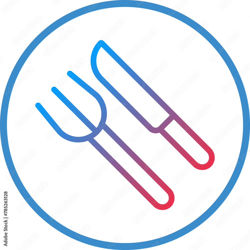 Vector Design Fork and Knife Icon Style Vector Design Fork and Knife Icon Style