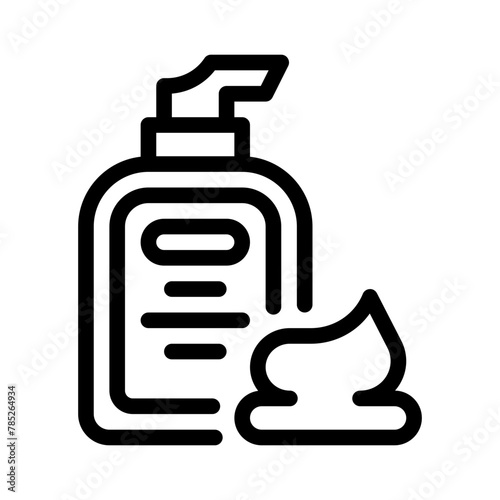 shaving cream line icon