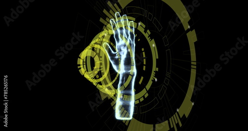 Image of scope scanning over hand
