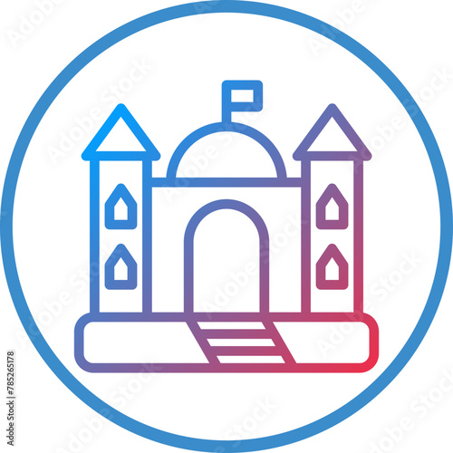 Vector Design Bouncy Castle Icon Style