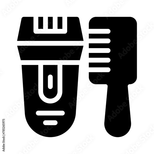 electric razor glyph icon