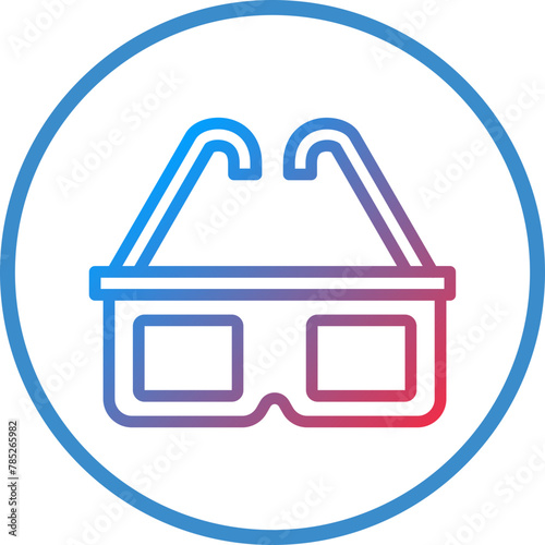Vector Design 3d Glasses Icon Style