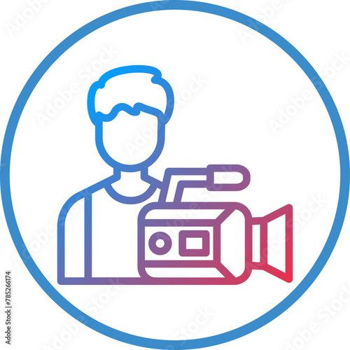 Vector Design Camera Operator Icon Style