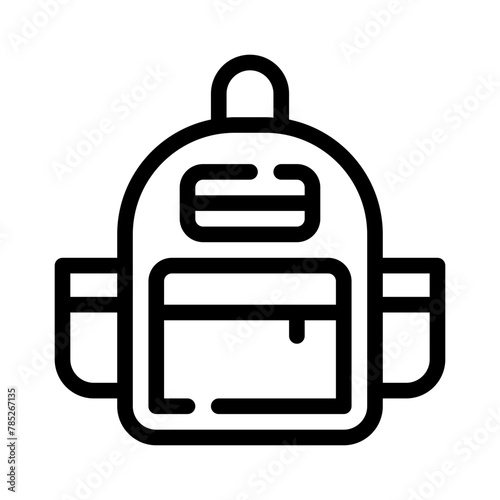 backpack line icon